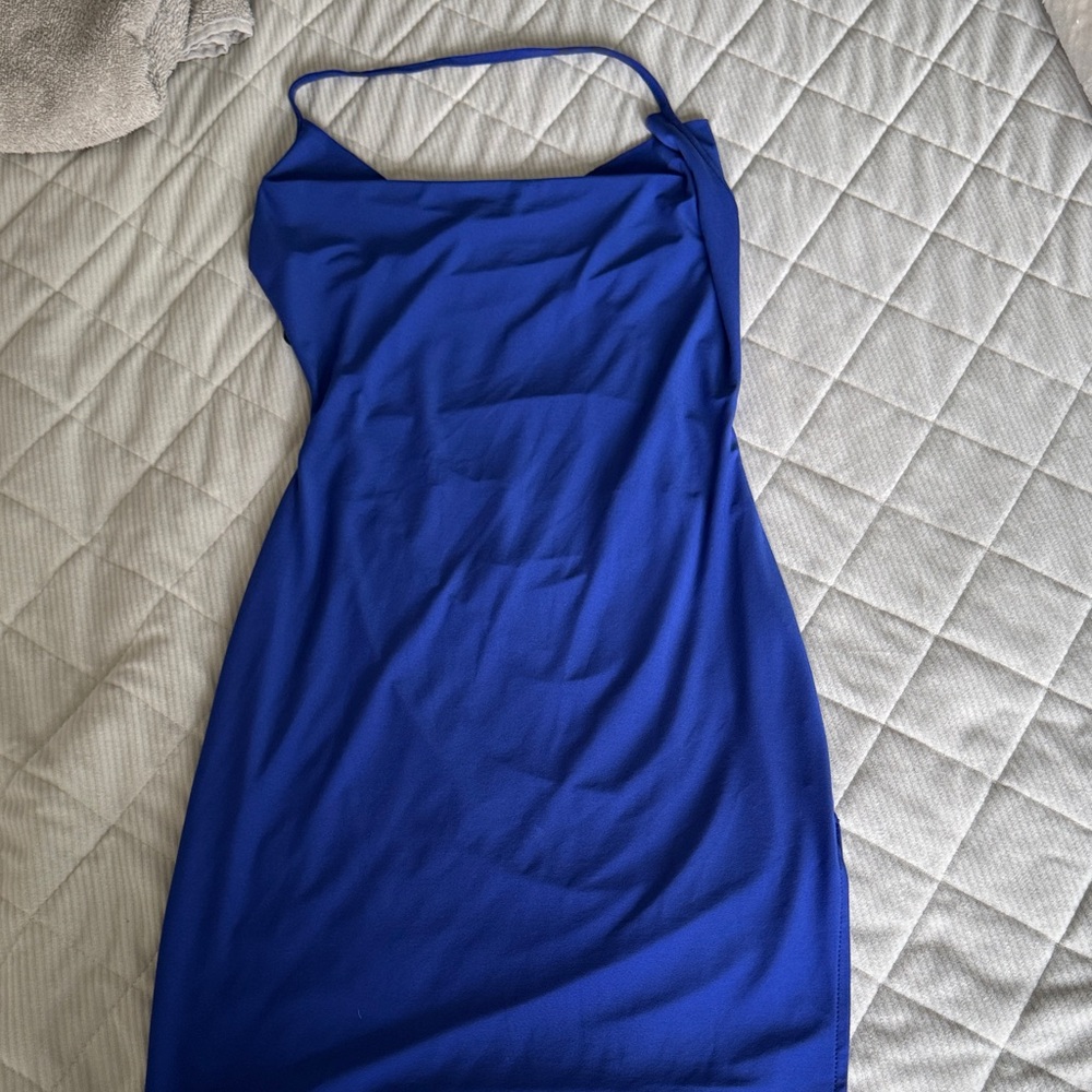 Lovely Day Strapless Royal Blue Dress